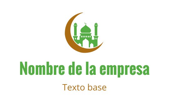 Diseño de logo elegante de mezquita con luna creciente y acentos verdes