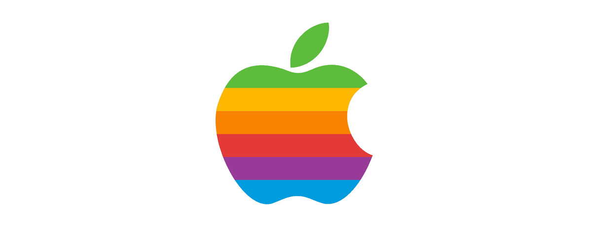 El logotipo arco iris de Apple