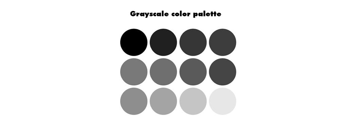 Rueda de colores en escala de grises