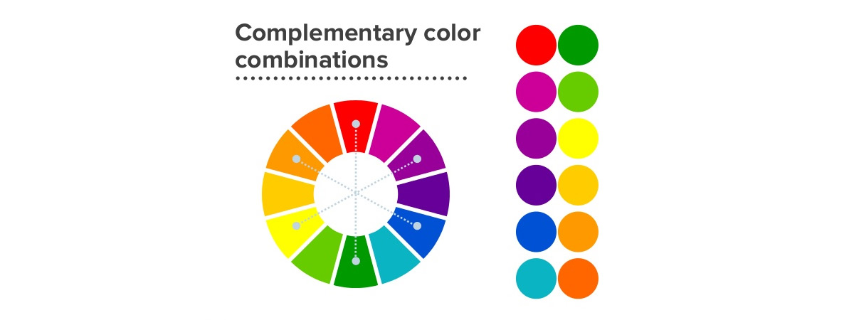 Rueda de colores complementarios