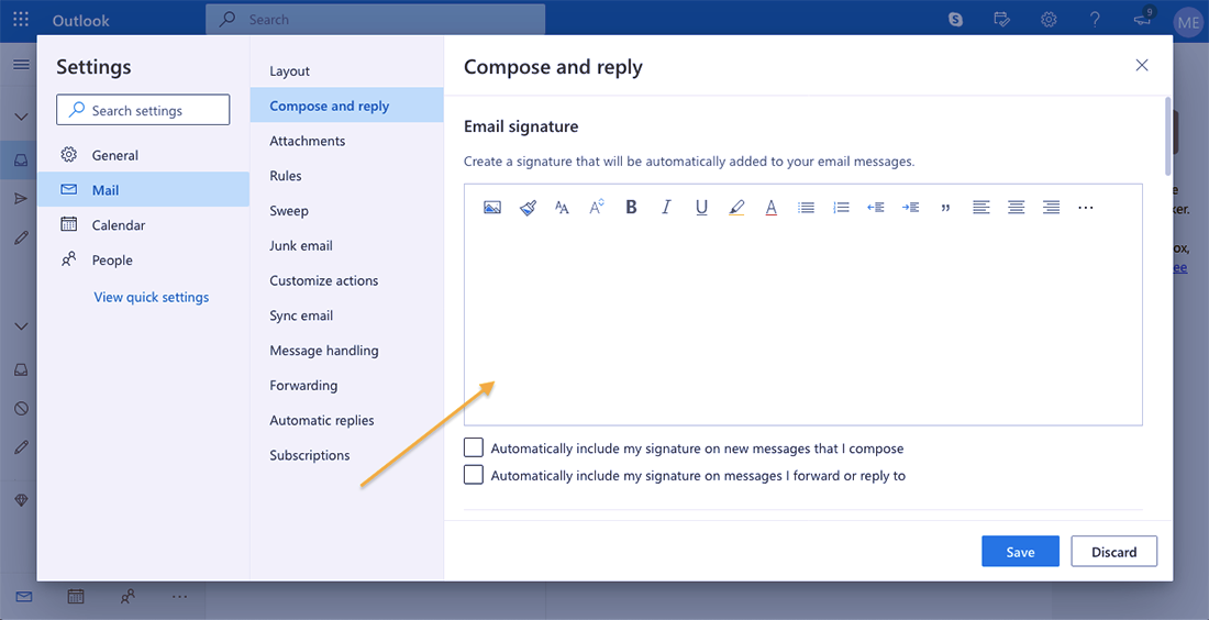 Cómo crear una firma de correo electrónico con Outlook