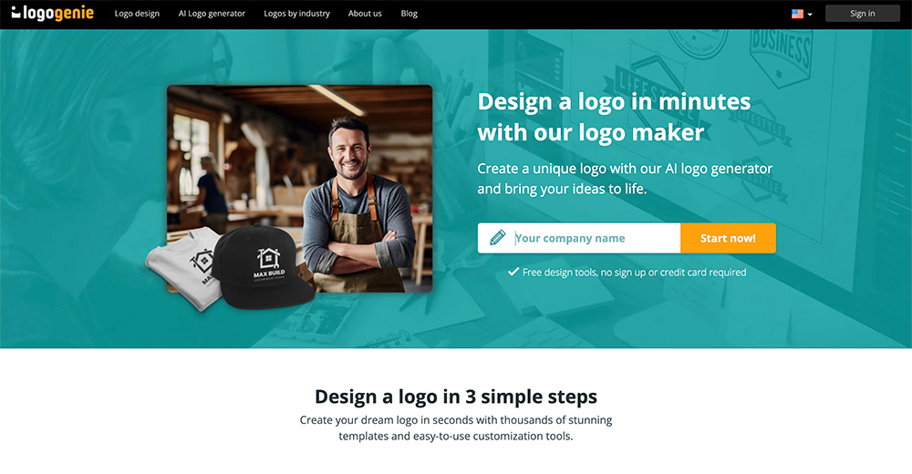 Usando Logogenie para crear tu logo