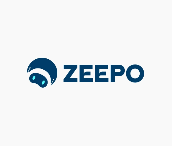 Diseño de logotipo minimalista con mascota azul