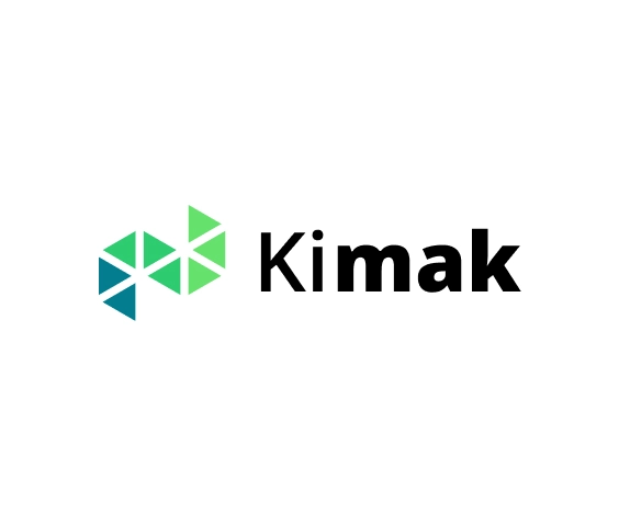 Logotipo empresarial geométrico abstracto verde