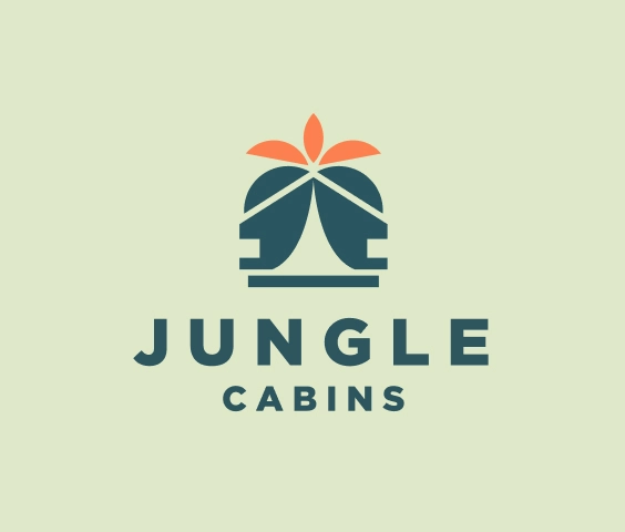 Logotipo inspirado en la naturaleza para cabañas y alojamientos