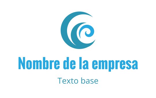 Diseño de logo de ola moderna en tonos de azul con un elemento espiral