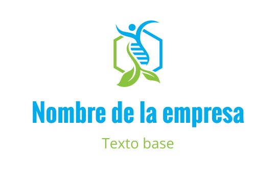 Diseño de logo moderno con una cadena de ADN y hojas verdes