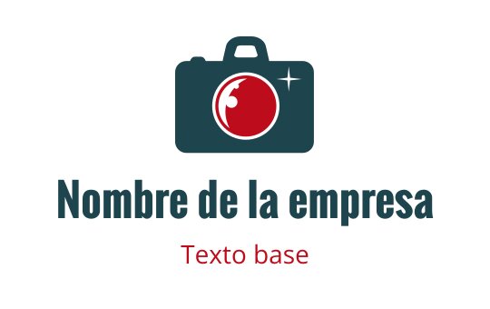 Diseño de logo de cámara moderna con lente roja y cuerpo azul verdoso