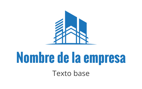 Diseño de logo de edificio moderno azul con líneas elegantes y estructura