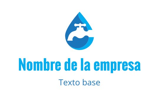 Diseño de logo moderno de gota de agua azul con silueta de grifo
