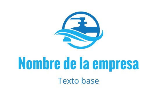 Diseño de logo moderno en azul con una ola y la silueta de un grifo