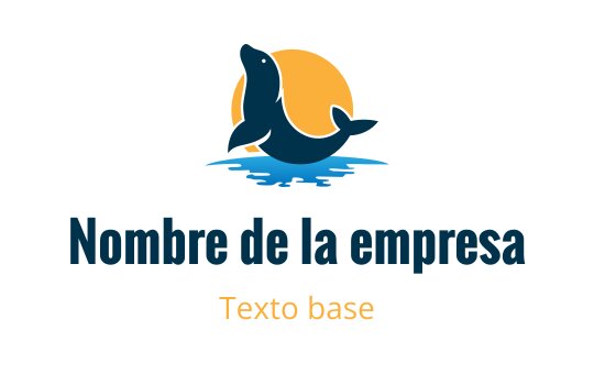 Diseño de logo de foca juguetona con elementos de atardecer y agua
