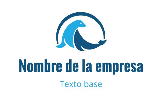 Diseño de logo de ola estilizada en tonos de azul con contorno circular