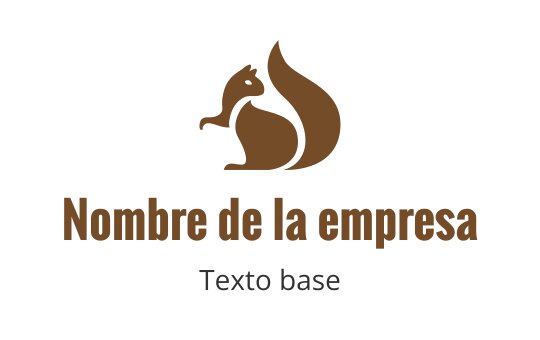 Diseño de logo de ardilla estilizada en tonos marrones cálidos