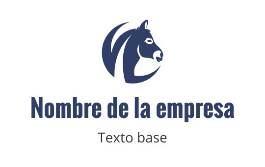 Diseño de logo elegante de cabeza de caballo en azul marino con líneas fluidas