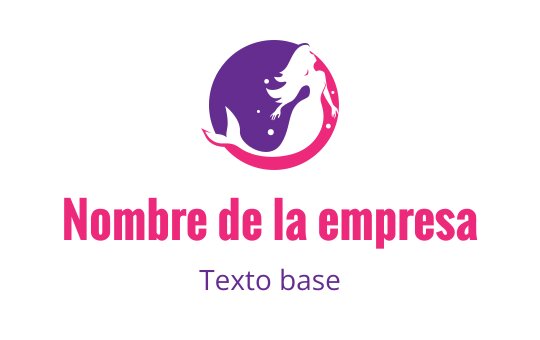 Diseño de logo de sirena elegante en composición circular púrpura y rosa