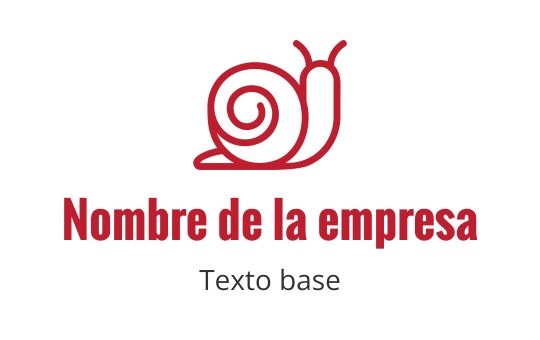 Diseño de logo de caracol juguetón en rojo con concha en espiral