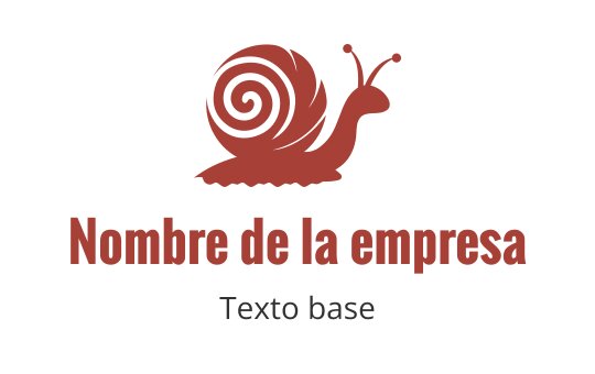 Diseño de logo de caracol juguetón con una concha en espiral roja