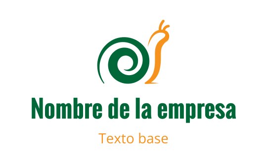 Diseño de logo de caracol juguetón con espiral verde y acentos naranjas