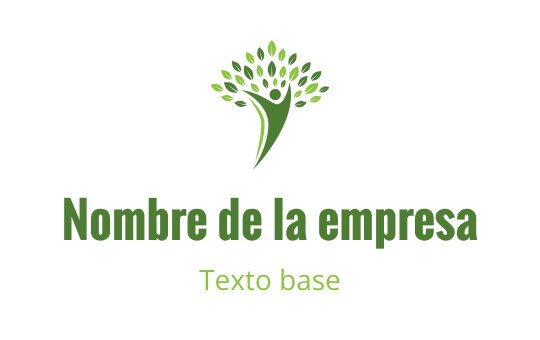 Diseño de logo de árbol verde moderno con tronco y hojas estilizadas
