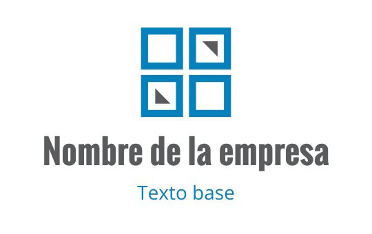Diseño de logo moderno con cuatro cuadrados azules de diferentes formas