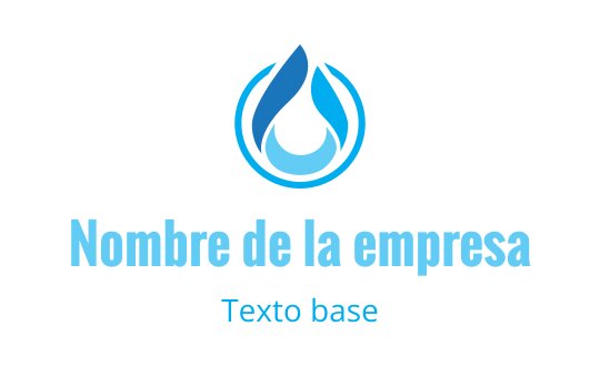 Diseño de logo moderno de gota de agua azul con elementos circulares