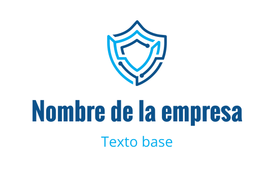 Diseño de logo moderno de escudo en contornos azules y blancos