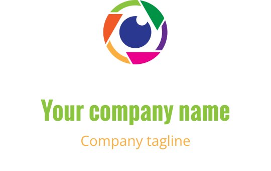 Diseño de logo creativo con una hoja verde entrelazada con elementos coral y rojo
