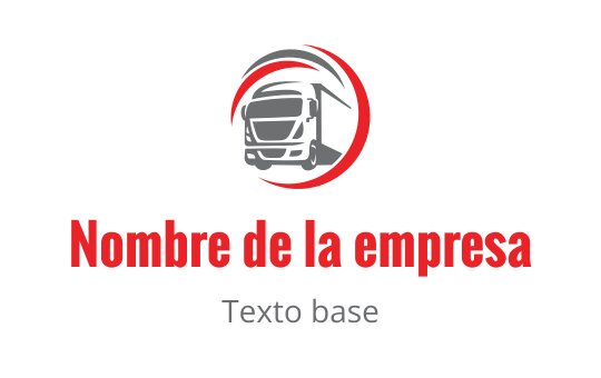 Diseño de logo de camión audaz con un acento rojo circular
