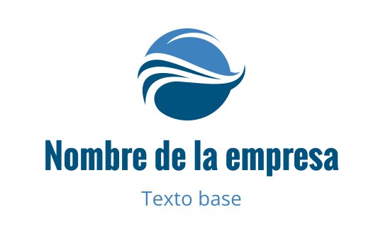 Diseño de logo moderno en azul y verde azulado con elementos circulares y una ola