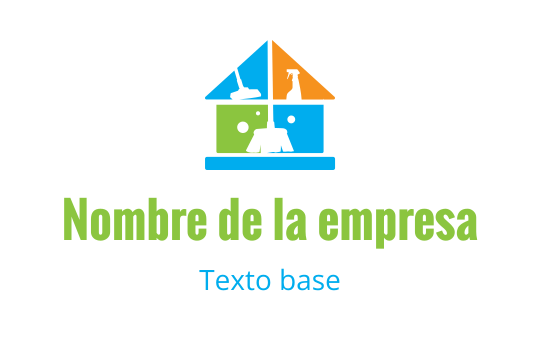 Diseño de logo de casa colorido con herramientas en azul, verde y naranja