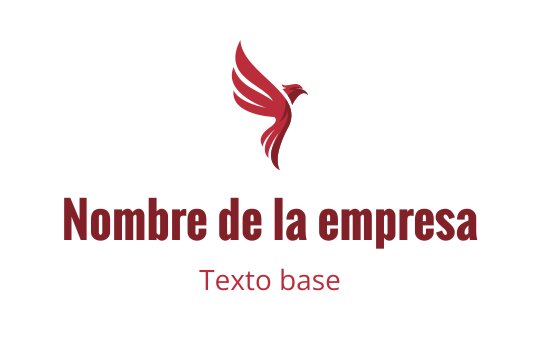 Diseño de logo de ave roja elegante con alas fluidas y texto en negrita