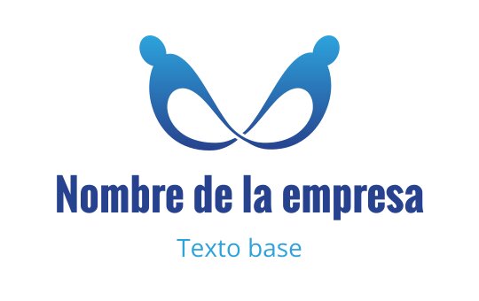 Diseño de logo moderno en azul con figuras abstractas en forma fluida