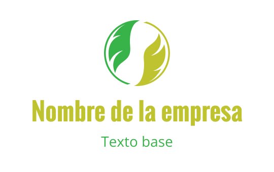 Diseño de logo circular moderno con hojas verdes y un acento amarillo