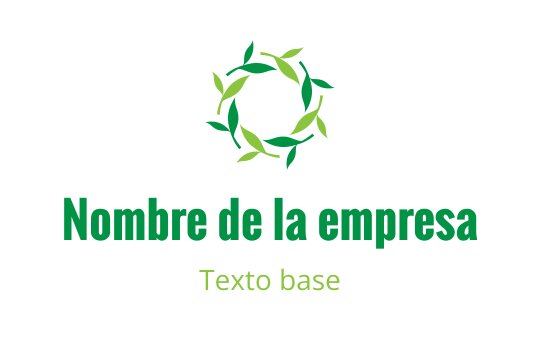 Diseño de logo circular con hojas verdes en una disposición natural