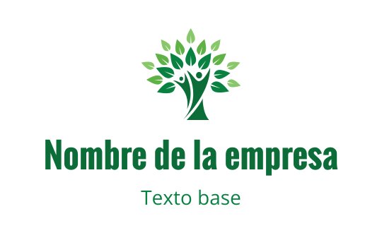Diseño de logo moderno de árbol con hojas verdes y figuras humanas