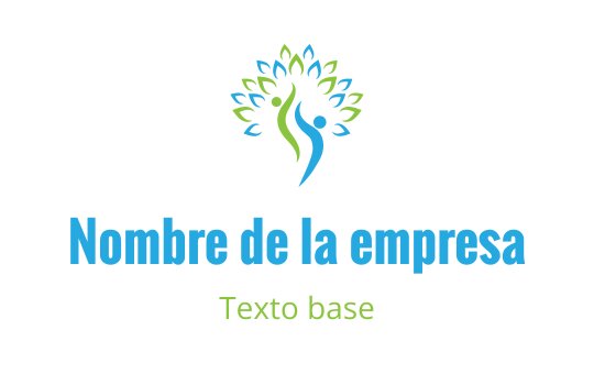 Diseño de logo vibrante con un árbol, figuras humanas y hojas verdes