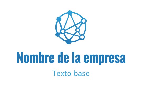 Diseño de logo moderno en azul con una red de nodos interconectados