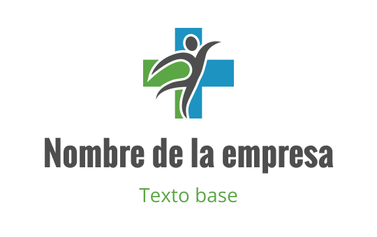 Diseño de logo dinámico con una figura estilizada en verde y azul