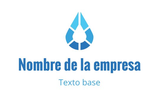 Diseño de logo moderno de gota de agua azul con formas geométricas