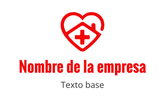 Diseño de logo en forma de corazón con una cruz médica roja