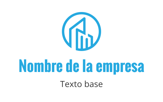Diseño de logo moderno en azul con formas abstractas de edificios dentro de un círculo