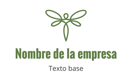 Diseño de logo de libélula verde elegante con alas delicadas