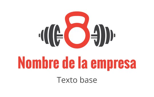 Diseño de logo de kettlebell en negrita con pesas rojas y negras