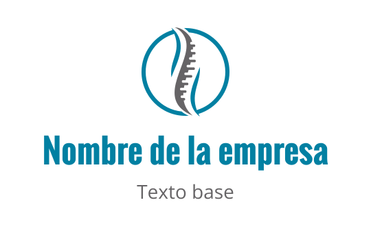 Diseño de logo moderno con una columna estilizada dentro de un contorno circular