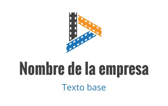 Diseño de logo moderno con forma triangular en colores naranja, azul y gris