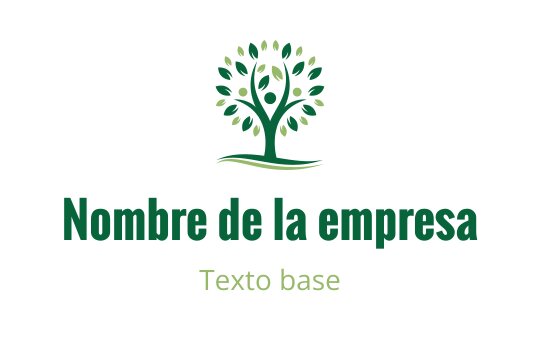 Diseño de logo de árbol verde moderno con hojas redondeadas y base fluida