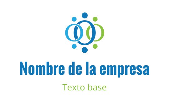 Diseño de logo moderno con círculos interconectados en azul y verde