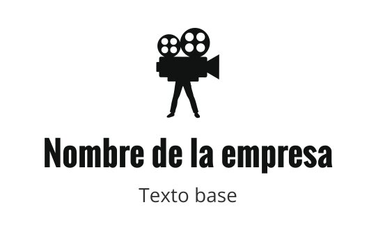 Diseño de logo de cámara de cine con carrete clásico y tipografía audaz
