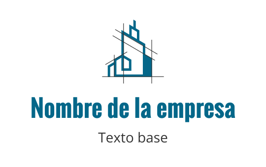 Diseño de logo moderno de edificio azul con líneas y formas geométricas
